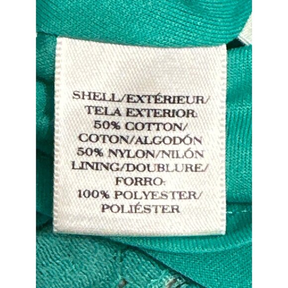 Ann Taylor Size 4 Turquoise Lace Peplum Blouse Chic Romantic Fit Floral Overlay - Picture 10 of 13